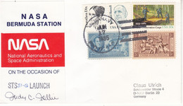 1985 USA  Space Shuttle Discovery STS-51G Mission And NASA Bermuda Station  Commemorative Cover - Nordamerika