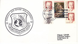 1985 USA  Space Shuttle Discovery STS-51G Mission And 6594th Air Base Aquadron Commemorative Cover - Amérique Du Nord