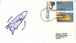 1985 USA  Space Shuttle Discovery STS-51G Mission And Space Shuttle Commemorative Cover - Nordamerika