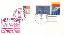 1985 USA  Space Shuttle Atlantis STS-51J Mission And Air Bridge Commemorative Cover - Noord-Amerika