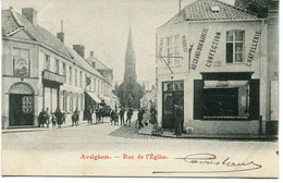 CPA - Carte Postale - Belgique - Avelghem - Rue De L'Eglise - 1904 (AT16437) - Avelgem