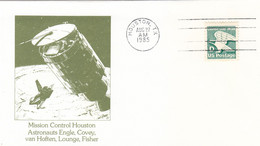 1985 USA  Space Shuttle DISCOVERY STS-51I Mission And Mission Control Houston  Commemorative Cover - América Del Norte