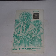 French Polynesia-(F0008A)-vahine Green-(1)-(36206)-(60units)-(tirage-90.000)-used Card+1card Prepiad Free - Polynésie Française
