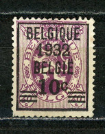 BELGIQUE    BELGIQUE / BELGIE (10c/40c) 1932 - N° Yvert ? (*) - Sobreimpresos 1929-37 (Leon Heraldico)