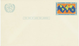 UNO NY 1963, World Map – UNITED NATIONS Postcard 4 C Superb Mint – DARK COLOUR - Ungebraucht