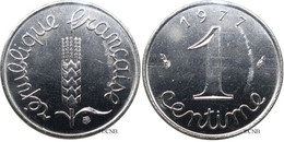 France - Ve République - 1 Centime Épi 1977 - SPL/MS63 - Fra0191 - 1 Franc