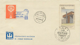 TSCHECHOSLOWAKEI 1968, PRAGA Ballonpostbeleg Mit GRAF ZEPPELIN - Airmail