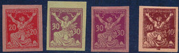 TSCHECHOSLOWAKEI 1920 Kettenspringerin 20H, 30H (2) U 40H, 4 Versch. PROBEDRUCKE - Ensayos & Reimpresiones