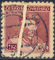 TSCHECHOSLOWAKEI 1932 100.Geburtstag Miroslav Tyrs 1 Kc. Gest. ABART RR!! - Variétés Et Curiosités