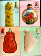 Taiwan 1990 Snuff Bottles Set On Maximum Cards - Maximumkarten