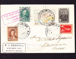 1931 2 Dr Halbamtliche/semi Officel Flugpostmarke Mit Zusatzfrankatur Auf Brief Nach Zweisimmen. Par Voie Ordinaire - Storia Postale