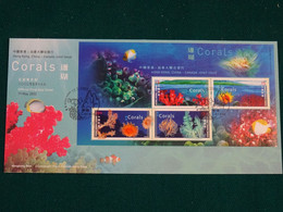 Hong Kong-Canada Joint Issue Corals 2002 SET FDC VF - FDC