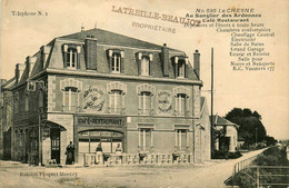 Le Chesne * Devanture Café Restaurant AU SANGLIER DES ARDENNES * Rue - Le Chesne