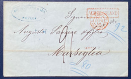 Russie/Ukraine Lettre 1852 D'Odessa Pour Marseille Par Breslau -Myslowitz  Berlin + Entrée Prusse Valenciennes Superbe - ...-1857 Vorphilatelie