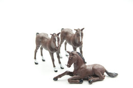 Britains Ltd, Deetail : ANIMALS : HORSE LOT OF 3 FOALS , Made In England, LTD 1969-71 *** - Britains