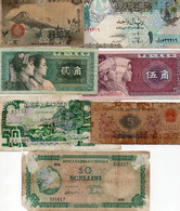 LOTTO BANCONOTE  ASIA -  CIRCOLATE - Kiloware - Banknoten