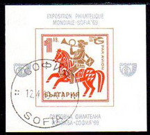 BULGARIA 1969 Transport: Post Rider Block  Used.  Michel Block 24 - Blocks & Kleinbögen