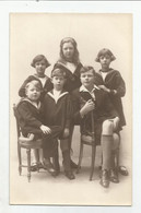 Carte Photo De Hotz Bruxelles Famille Filles Et Garçonnets Belge En Costume Marin   , Belgique - Zu Identifizieren