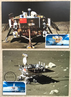 China Space 2014 Chang'E-3 Lunar Probe Maximum Postcard X2, China Space Post Office Postmark, Lunar Rover - Other & Unclassified