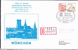 BRD FGR RFA - Privatumschlag 'Hanus U.  Spri Nk' (MiNr: PU 267 B2/001) 1983 - Gebraucht - Private Covers - Used