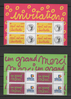 FRANCE - Timbres Personnalisés 2004 "Invitation / Merci" - 2 Hauts De Feuille - Yvert  3636A & 3637A - Unused Stamps