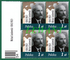2021.03.25. Michał Jankowski (1842-1912) - Polish Pioneer Of The Russian Far East, Naturalist And Breeder 4v+margin MNH - Nuovi