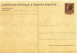 Cartolina Postale SIRACUSANA  Lire 20 (1971); Nuova - Entiers Postaux