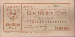 Notgeld Allemagne 1 Million Mark - Straubing - 15/08/1923 - Très Bon état / VF - Collections