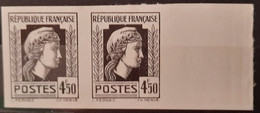 France 1944 Coq Et Marianne (d'Alger) N°644 Paire BdF ** TB Cote Maury 160€ - 1944 Coq Et Maríanne D'Alger