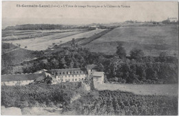 42 - ST GERMAIN-LAVAL - CPA - L'usine De Tissage Peuvergne Et Le Château De Virieux - - Saint Germain Laval