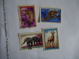 BELGIAN  CONGO  USED  AND MNH  STAMPS  ANIMALS - Andere & Zonder Classificatie