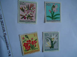 BELGIAN  CONGO  MNH  STAMPS  FLOWERS - Andere & Zonder Classificatie