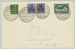 Deutsches Reich 1922, Brief Freienwalde, Moorbad, Stahlbad, Heilquellen, Luftkurort, Inflation, Germania, Flugpost - Bäderwesen