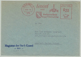 Deutsche Bundespost 1964, Brief EMA Kneippheilbad Kassel - Arnstadt, Kneipp, Heraldik / Héraldique / Heraldry - Bäderwesen