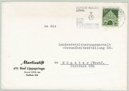 Deutsche Bundespost 1966, Brief Bad Lippspringe - Münster - Bäderwesen