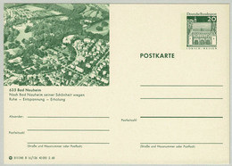 Deutsche Bundespost 1968, Bildpostkarte Bad Nauheim, Luftansicht - Bäderwesen
