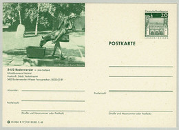 Deutsche Bundespost 1968, Bildpostkarte Badenwerder, Skulptur - Bäderwesen