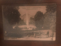 1915 Torino Giardino Di Piazza Carlo Felice E Stazione Porta Nuova  - Molto Animata  - Cartolina Fp Viaggiata - Transportes