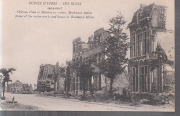 Ypres (1914-1918) - Château D'Eau Et Maisons En Ruines, Boulevard Malou - Ieper