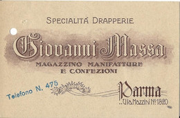 8-PARMA-GIOVANNI MASSA-SPECIALITA DRAPPERIE - Parma