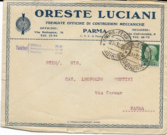 8-PARMA-ORESTE LUCIANI-PREMIATE OFFICINE DI COSTRUZIONI MECCANICHE-BUSTA INTESTATA - Parma