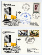 1965 - Sabena - First Flight Brussel-Abidjan Bruxelles-Abidjan Côte D'Ivoire - Lettres & Documents