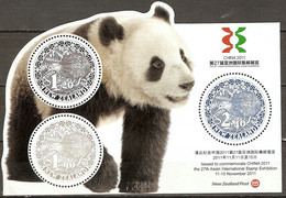 New Zealand 2011 MiNr. (Block 280) Neuseeland Panda Bears CHINA Birds Southern Brown Kiwi 1 S\sh  MNH** 7,50 € - Sonstige & Ohne Zuordnung