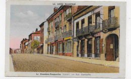 LE CHAMBON FEUGEROLLES - RUE GAMBETTA - TABAC JOURNEAUX - FORMAT CPA COULEUR NON VOYAGEE - Le Chambon Feugerolles