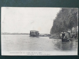 45 , Orléans ,  Le Fleuve Et Les Quais Inondés En 1907 - Orleans