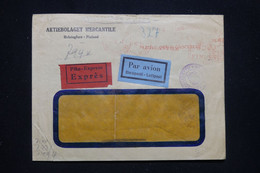 FINLANDE - Enveloppe Commerciale De Helsingfors En 1941 En Exprès Et Par Avion  Avec Contrôle Postal Allemand - L 93441 - Covers & Documents