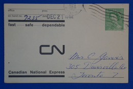 O3 CANADA BELLE CARTE 1962 VOYAGEE  A TORONTO + AFFRANCHISSEMENT INTERESSANT - Cartas & Documentos