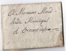 Lettre Ormont-Dessus  21 Janvier 1816 - ...-1845 Préphilatélie