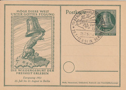 Allemagne Berlin Entier Postal Illustré 1951 - Cartes Postales Privées - Oblitérées