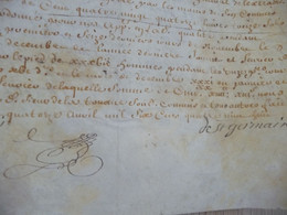 1688 Reçu Signé Capitaine Saint GERMAIN 2ème Bataillon 3 ème Régiment De Sault Landau - Documenten